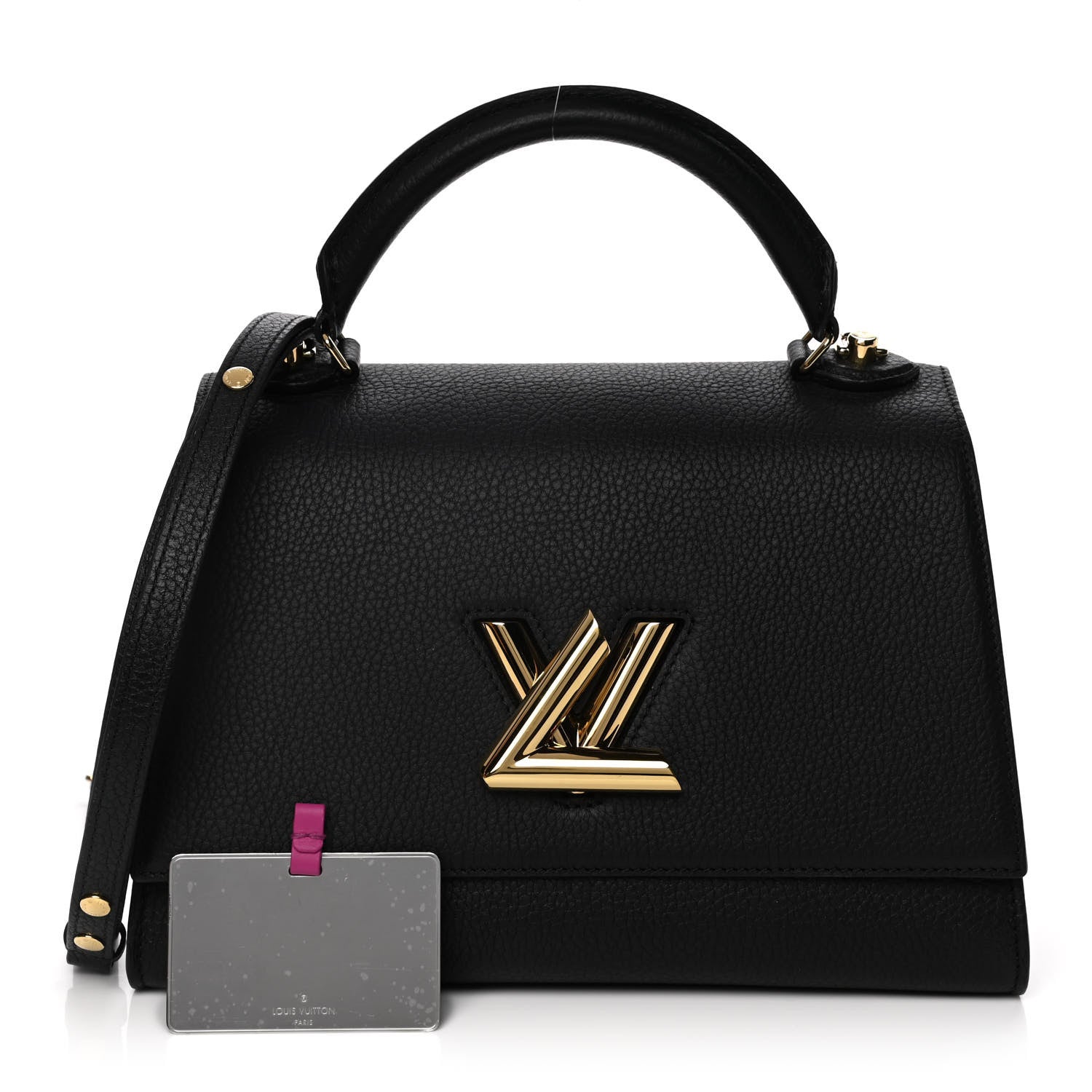 Louis Vuitton Taurillon Twist One Handle MM Black 2 of 14