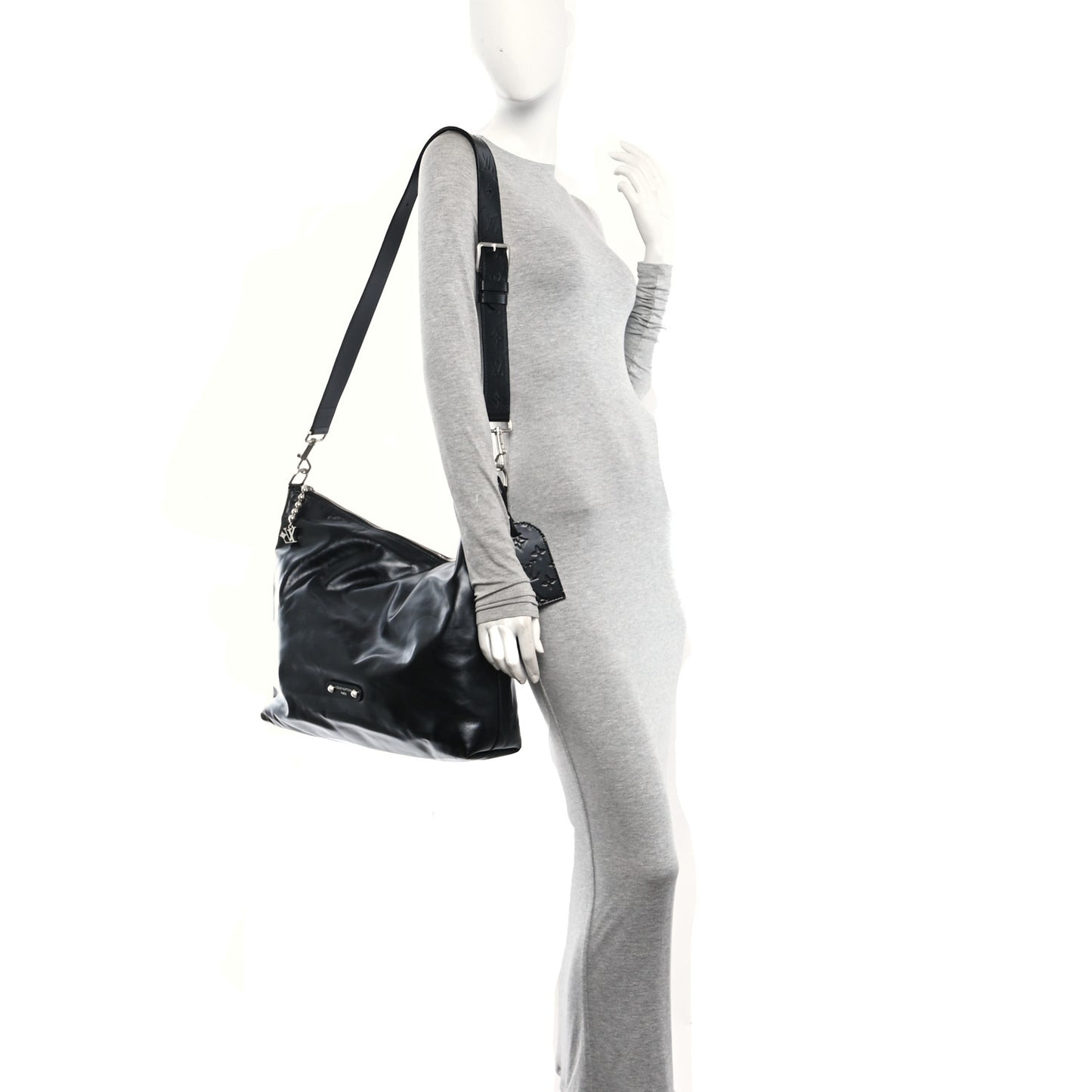 LV Night Calfskin Vagabond Hobo Black