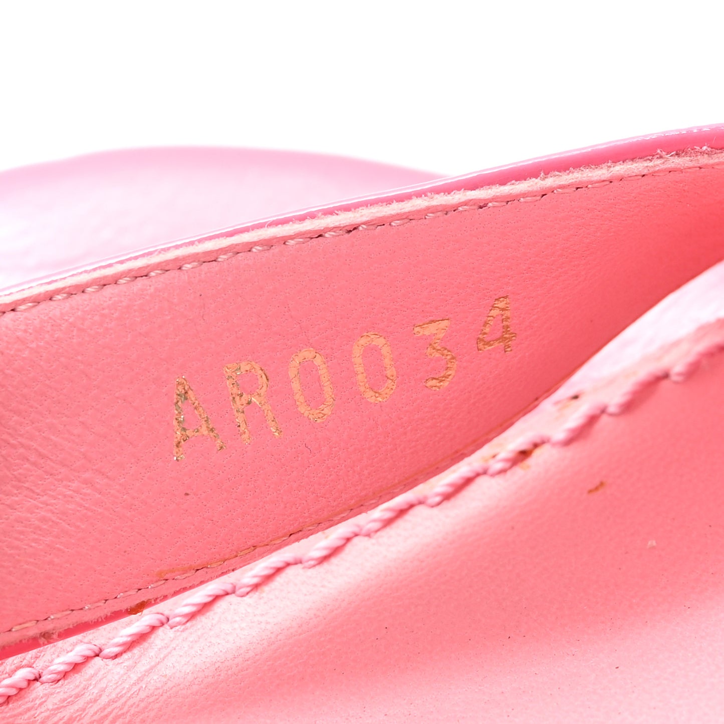 Patent Monogram Wedge Sandals 38 Pink