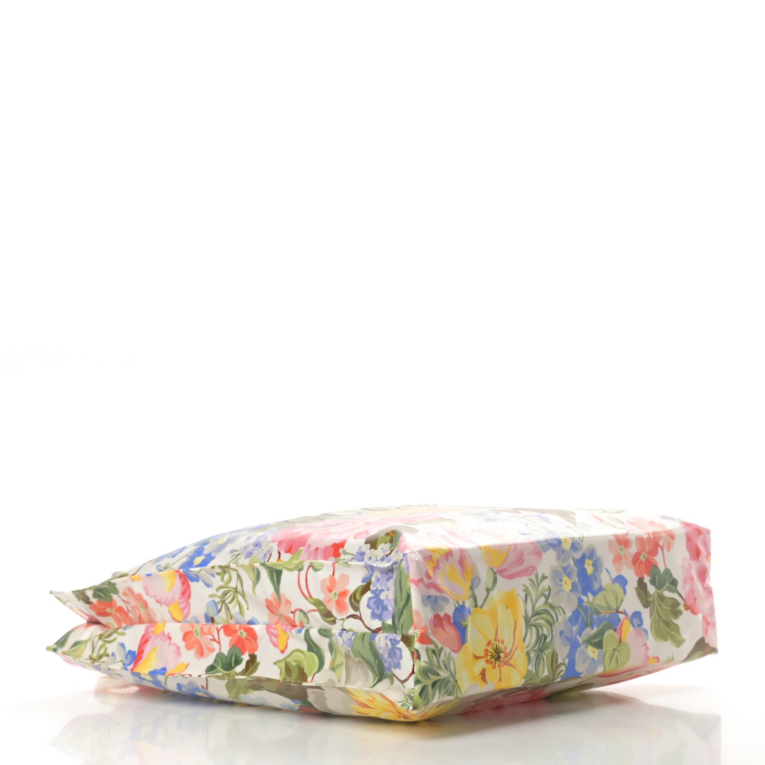 Gucci Patent Canvas Frame Logo Floral Print Vertical Tote Multicolor 4 of 10