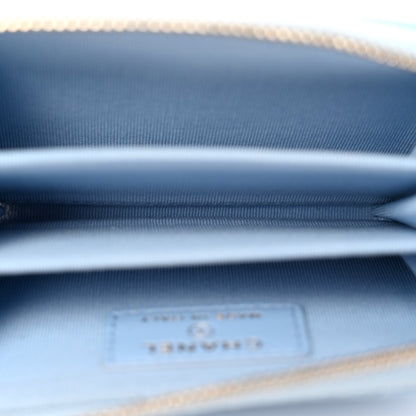 Chanel Caviar Quilted Zip Coin Purse Light Blue 5 of 10