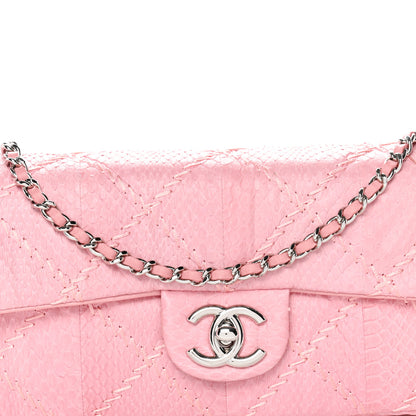 Chanel Snakeskin Ultimate Stitch Flap Pink 9 of 13