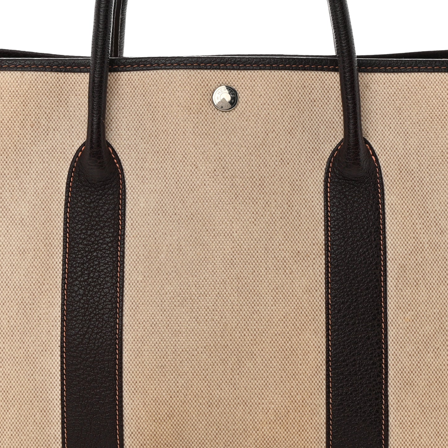 Buffle Skipper Toile Garden Party 36 MM Tote Marron Fonce
