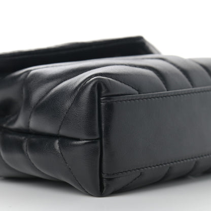Saint Laurent Calfskin Y Quilted Monogram Toy Loulou Crossbody Bag Black 5 of 12