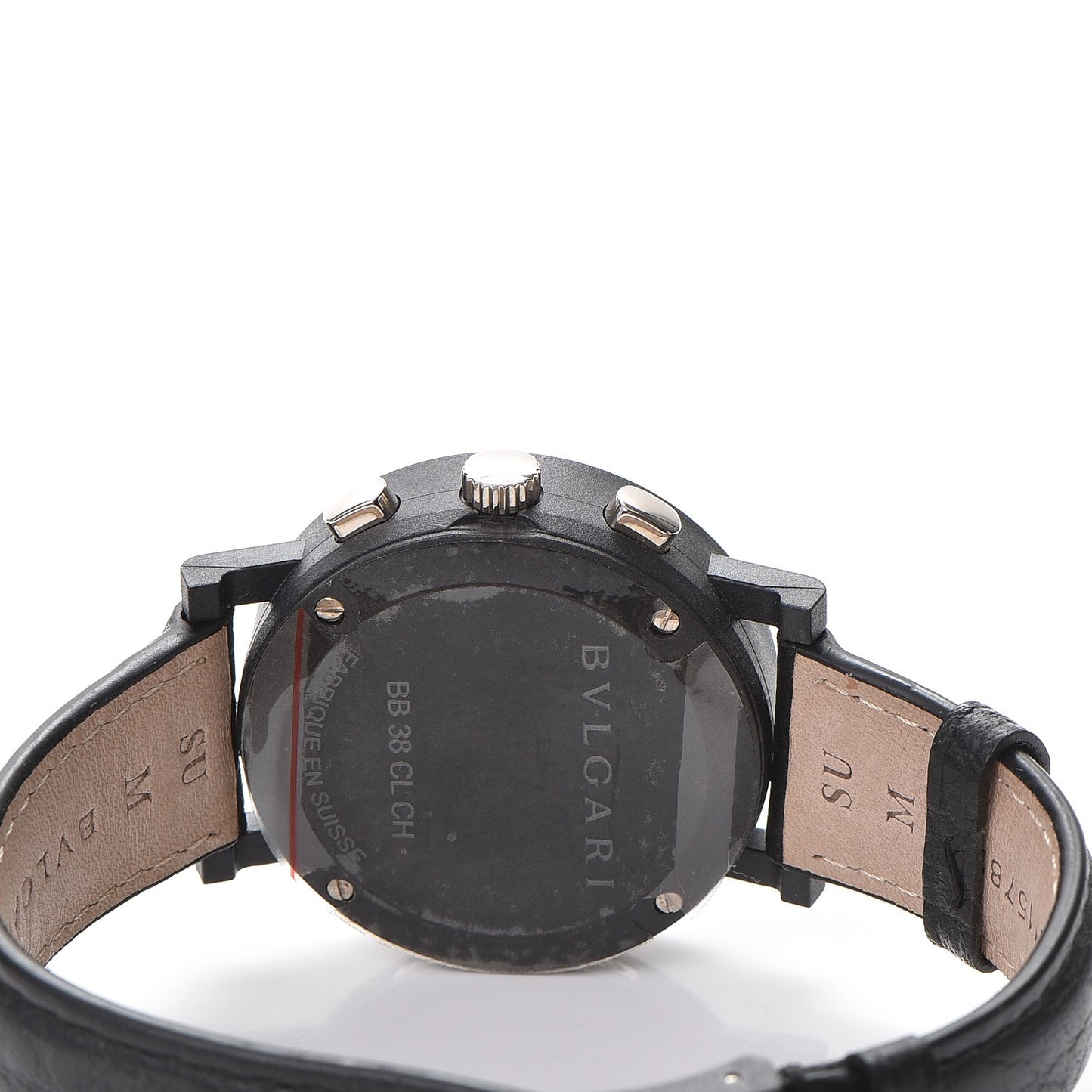 Carbon Calfskin 38mm Marbella Quartz Watch Black