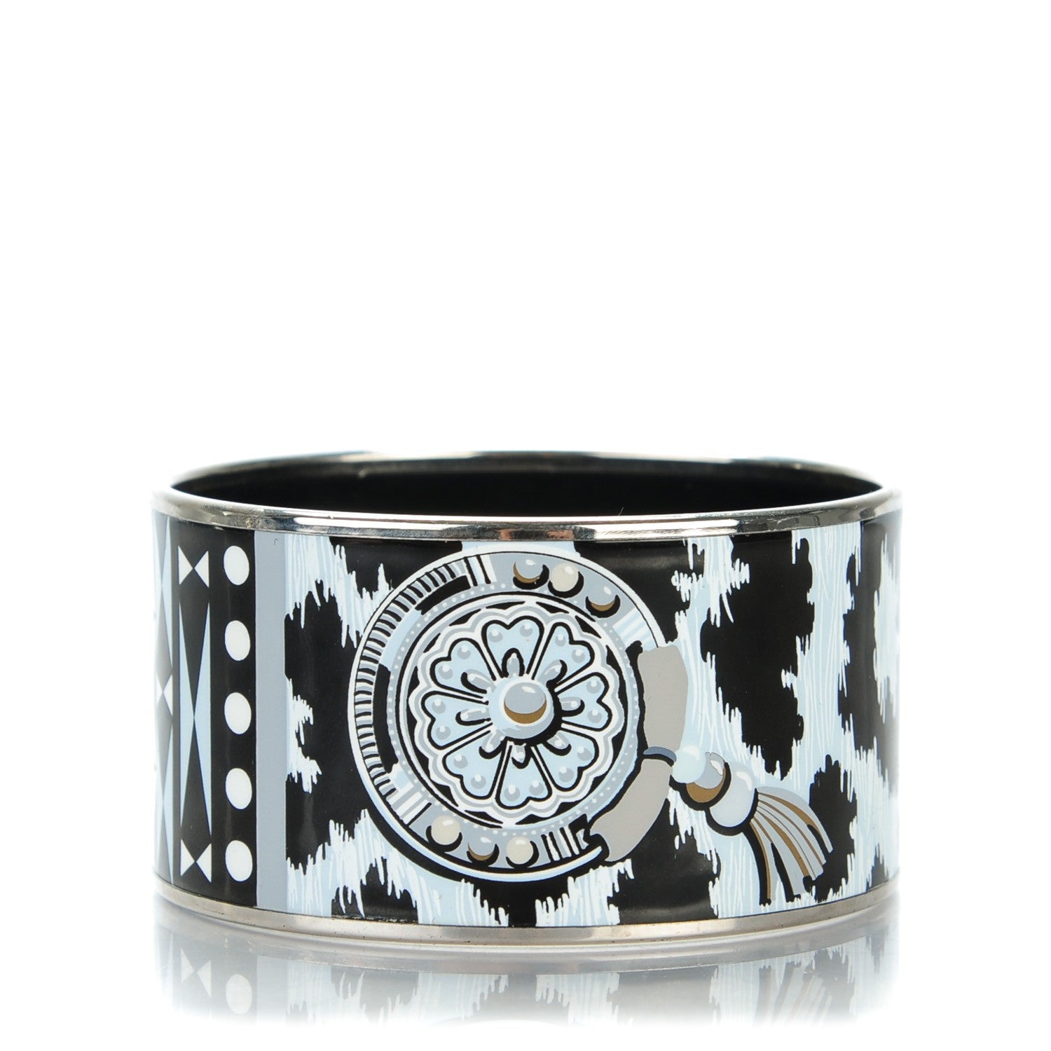 Hermes Enamel Printed Extra Wide Bracelet 65 1 of 6