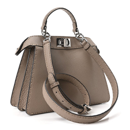 Fendi Cuoio Romano Selleria Chamois Small Peekaboo I SEE U Satchel Corda Camelia Cipria 3 of 10