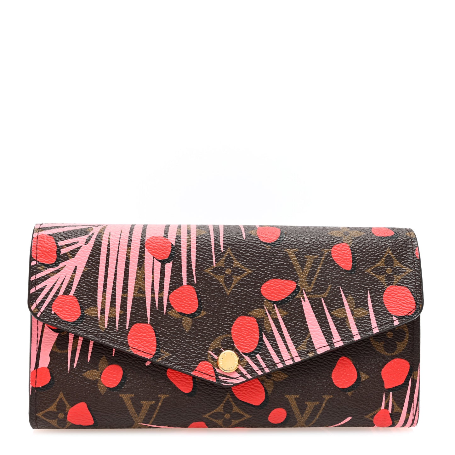 Monogram Jungle Dots Sarah Wallet Sugar Pink Poppy