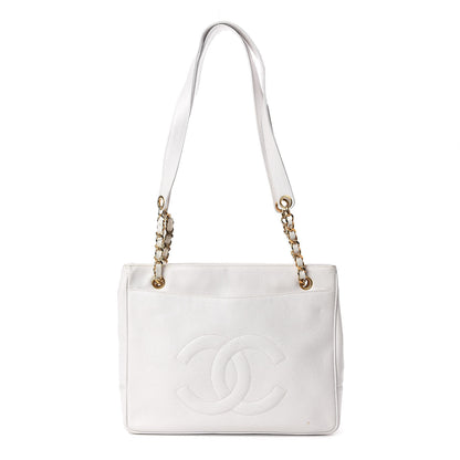 Chanel Caviar CC Timeless Tote White 1 of 19