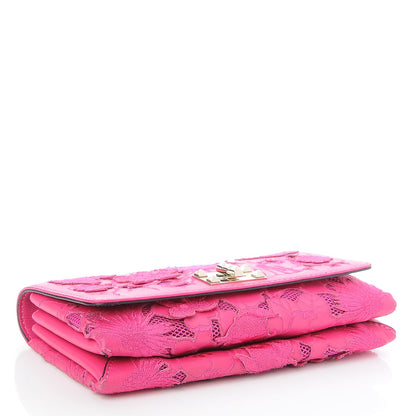 Valentino Garavani Nappa Lace Girello Flap Pop Fuxia 5 of 8