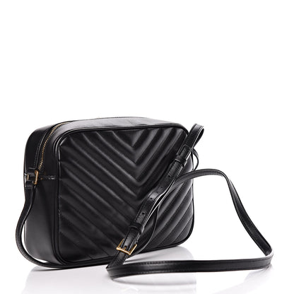 Saint Laurent Calfskin Matelasse Monogram Lou Camera Bag Black 3 of 10