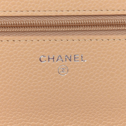 Chanel Caviar Quilted Wallet On Chain WOC Beige 6 of 10