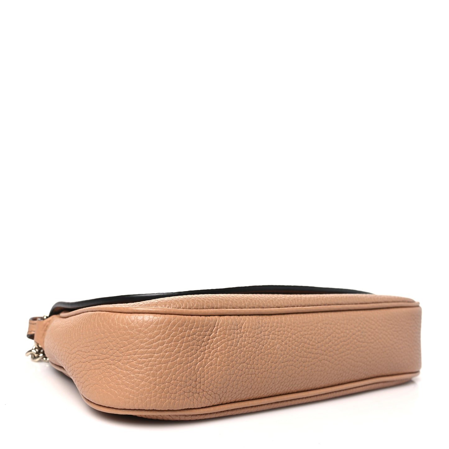 Pebbled Calfskin Medium Soho Flap Crossbody Camelia