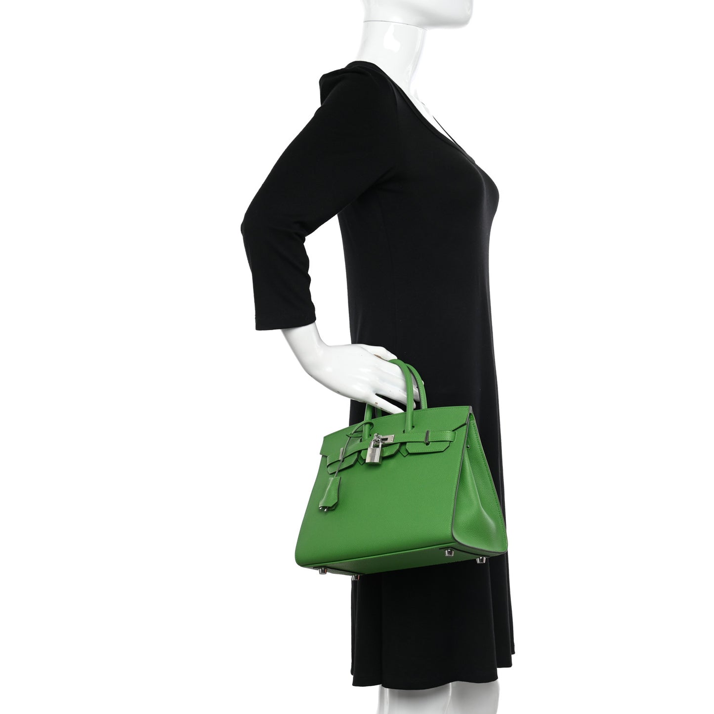 Epsom Birkin Sellier 25 Vert Yucca