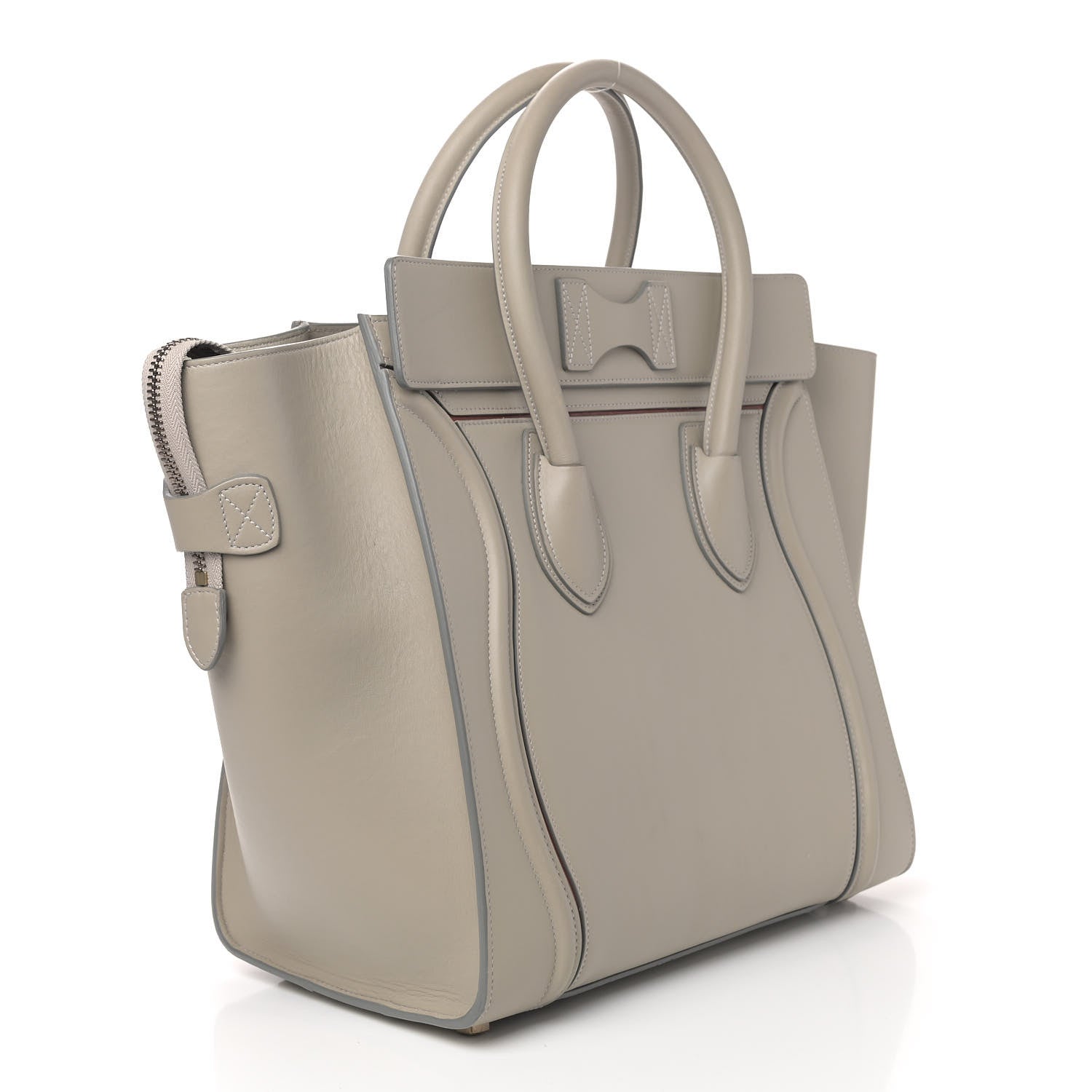 Celine Smooth Calfskin Mini Luggage Light Grey 2 of 12