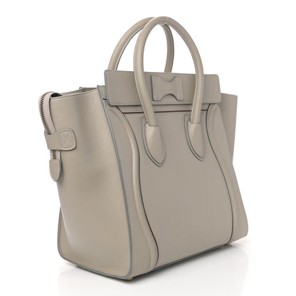 Celine Smooth Calfskin Mini Luggage Light Grey 2 of 12