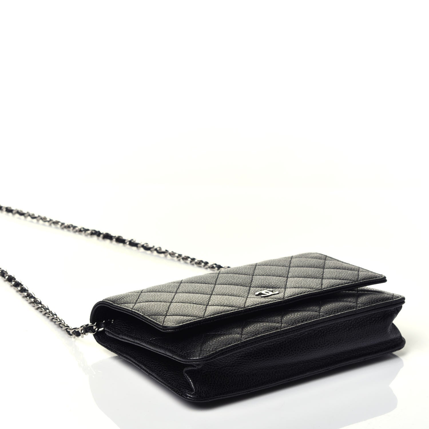 Chanel Caviar Quilted Wallet On Chain WOC Black 4 of 9