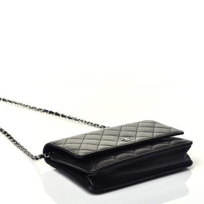 Chanel Caviar Quilted Wallet On Chain WOC Black 4 of 9