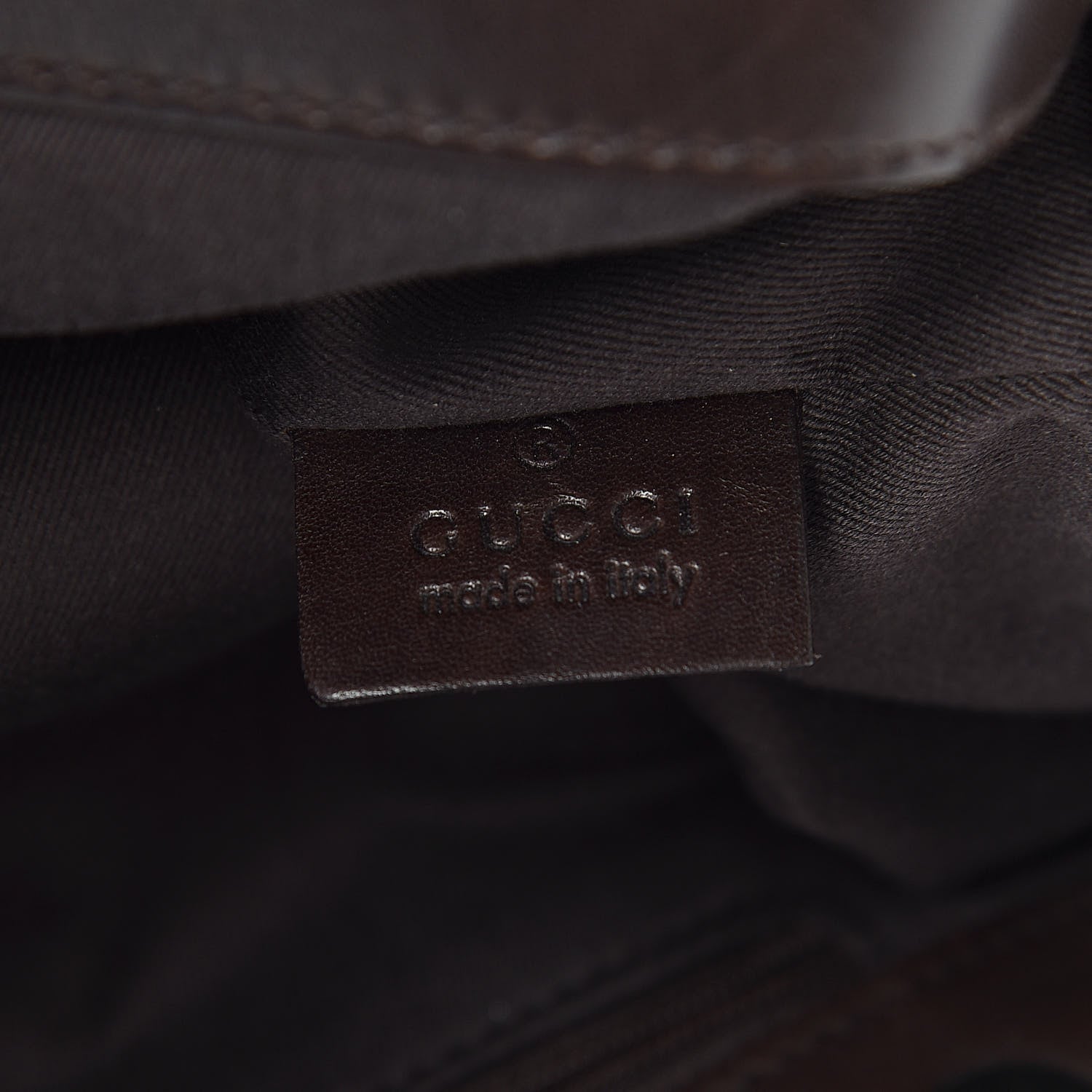 Gucci Denim Monogram Tote Dark Brown 7 of 12