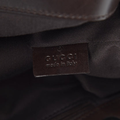 Gucci Denim Monogram Tote Dark Brown 7 of 12