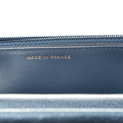 Chanel Iridescent Caviar Quilted Wallet On Chain WOC Dark Blue 7 of 12