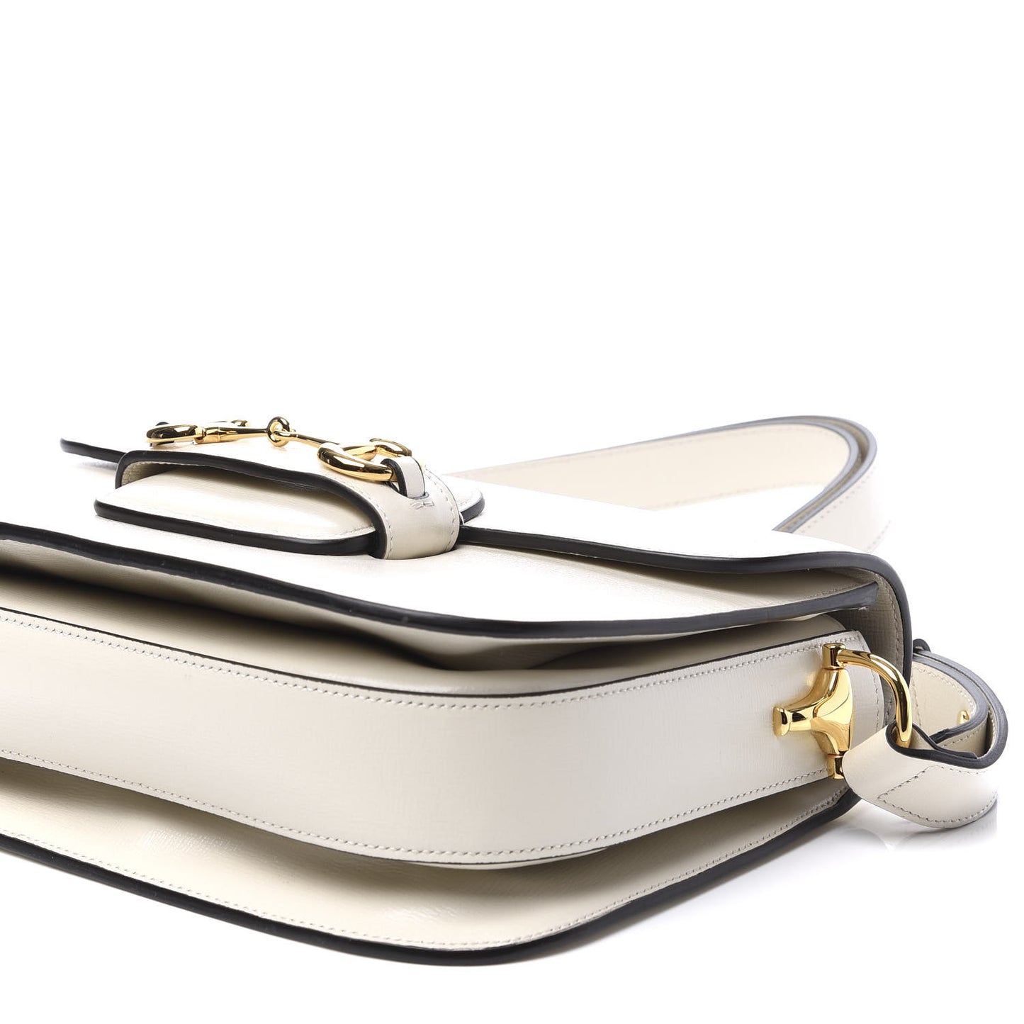 Azalea Calfskin Horsebit 1955 Shoulder Bag Mystic White