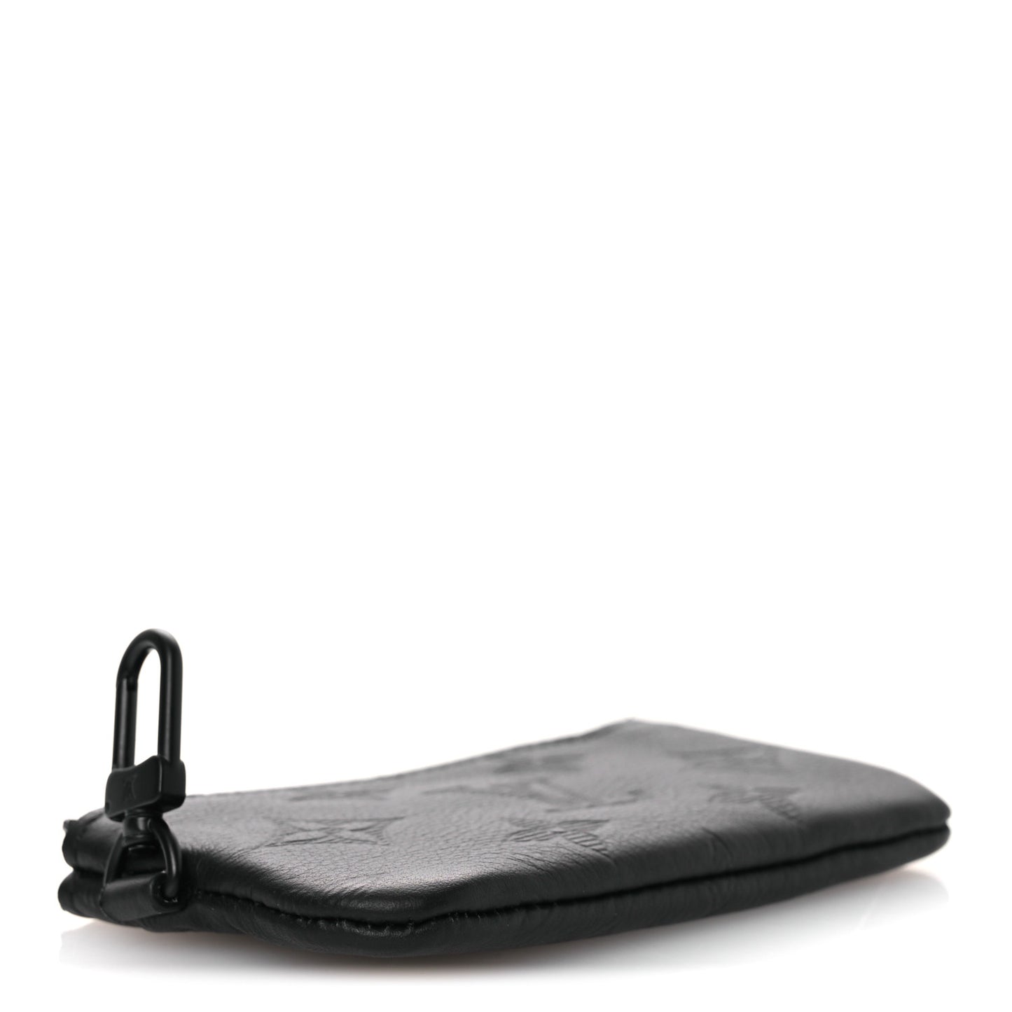 Calfskin Monogram Shadow Key Pouch Black