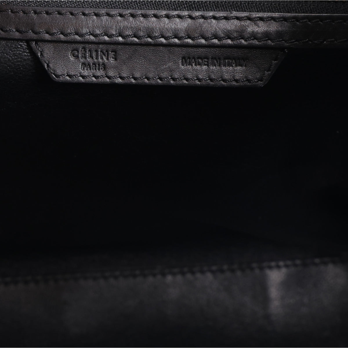 Celine Smooth Calfskin Linen Tricolor Mini Luggage Black Khaki Navy 6 of 10