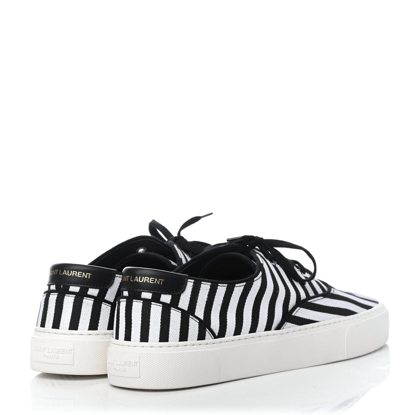 Canvas Striped Mens Venice Sneakers 43.5 Black White