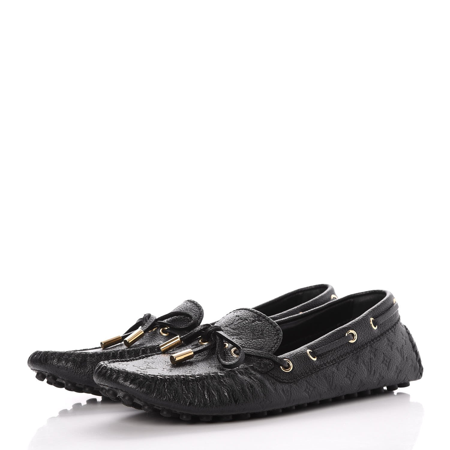 Louis Vuitton Calfskin Monogram Gloria Loafers 40 Black 3 of 9