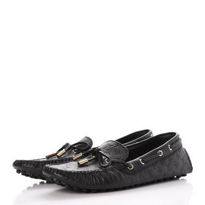 Louis Vuitton Calfskin Monogram Gloria Loafers 40 Black 3 of 9