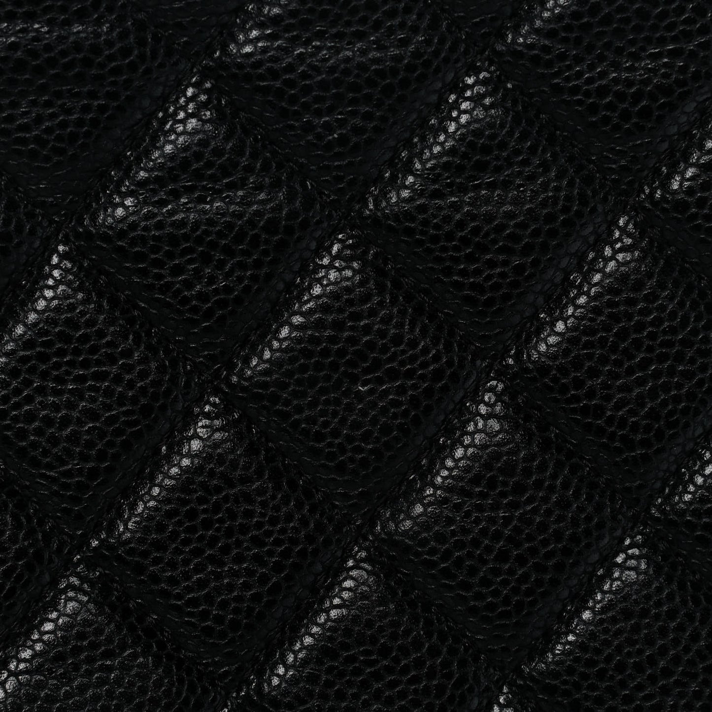 Caviar Quilted Large Cosmetic Case Black