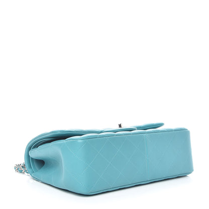 Chanel Lambskin Quilted Jumbo Double Flap Turquoise 4 of 9