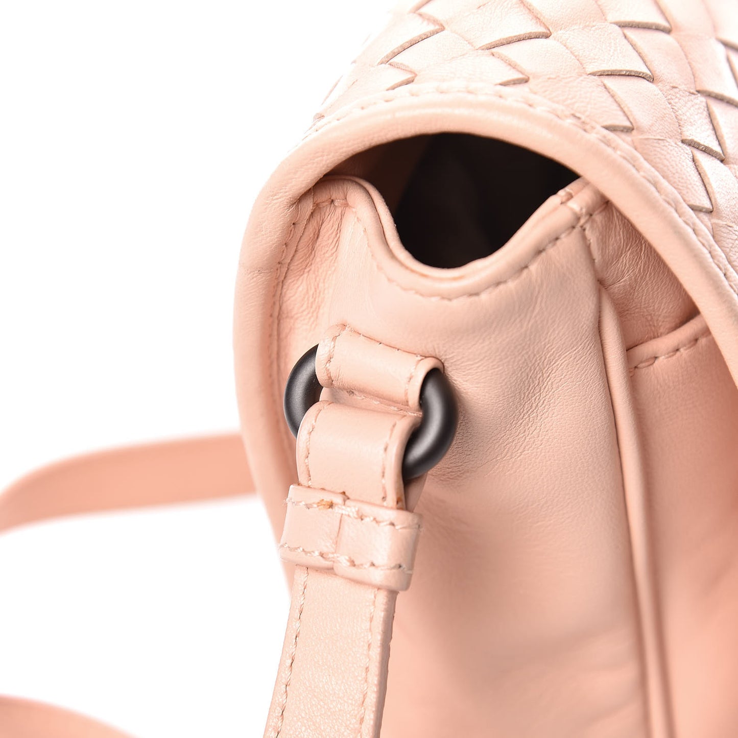 Nappa Intrecciato Mini Flap Crossbody Lotus