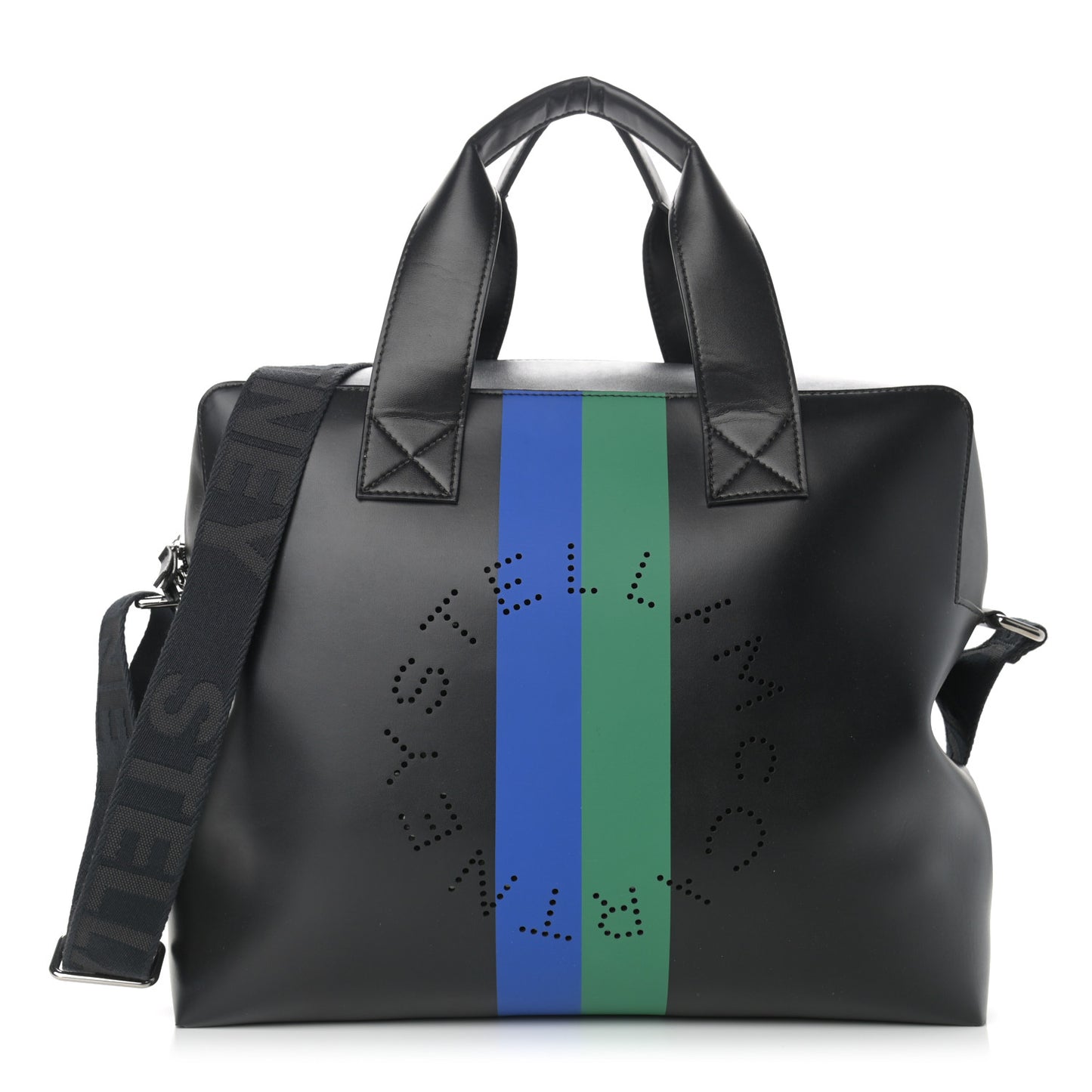 Eco Alter Nappa Perforated Logo Bag Black