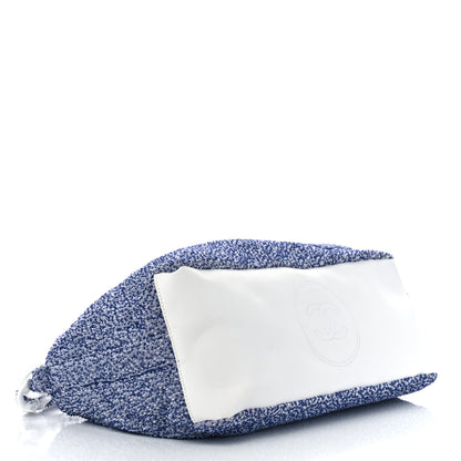 Chanel Terry Cotton Resin Chain Fizzy Hobo Blue White 4 of 15