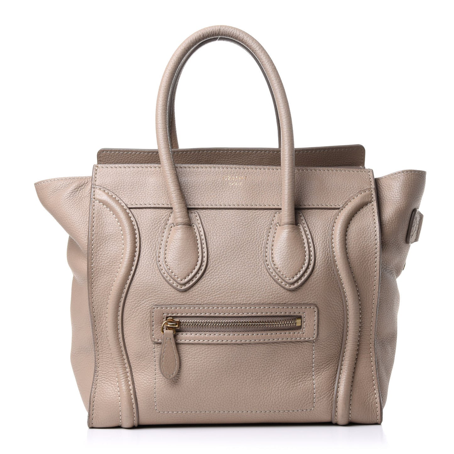 Drummed Calfskin Micro Luggage Souris