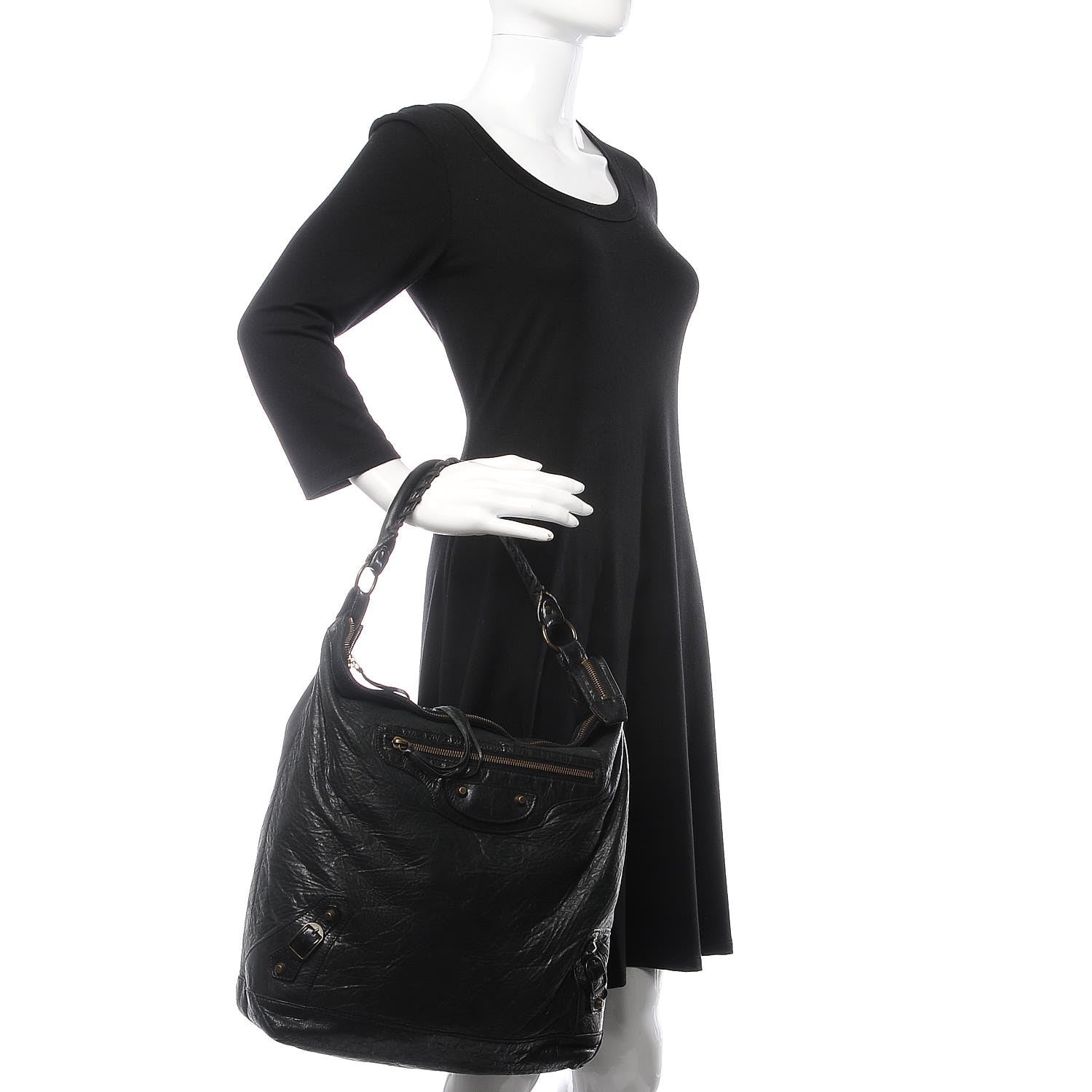 Balenciaga Agneau Classic Hardware Day Hobo Black 2 of 12