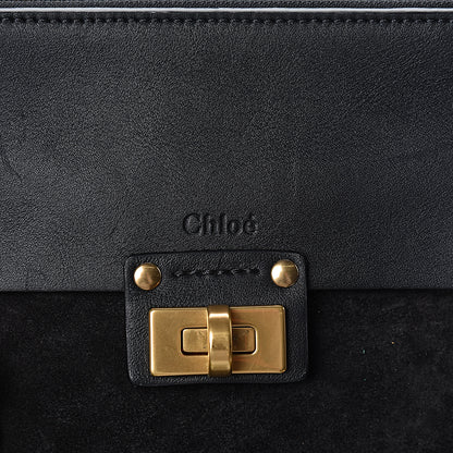 Chloe Calfskin Suede Small Jane Fringe Bag Black 10 of 10