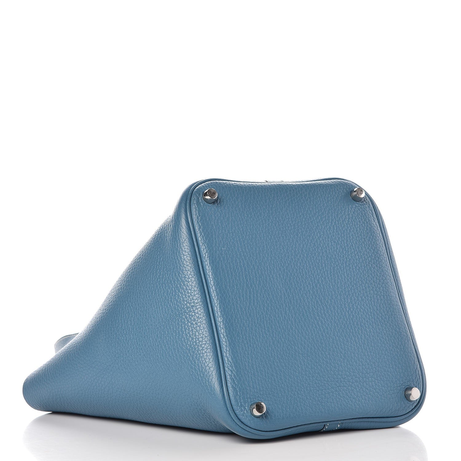 Hermes Taurillon Clemence Picotin Lock 22 MM Blue Jean 4 of 7