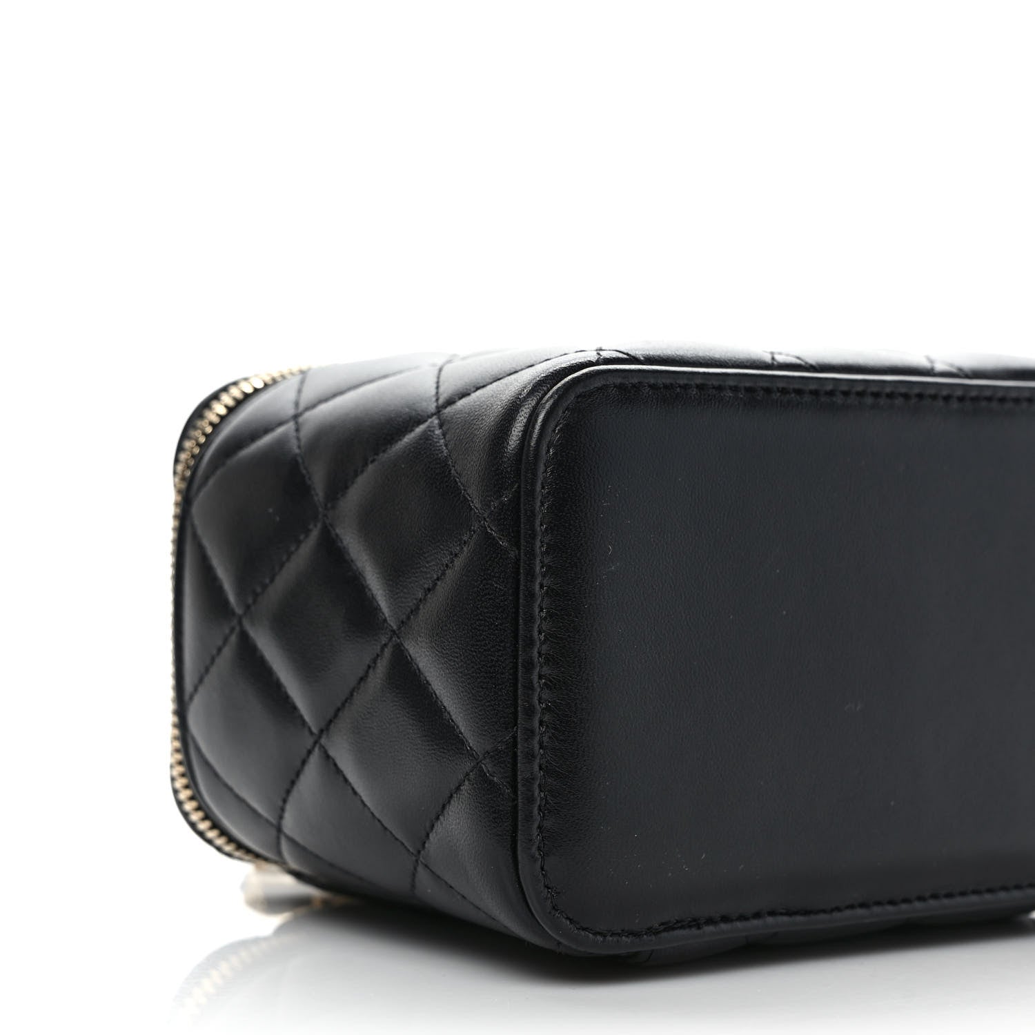 Chanel Lambskin Quilted Small Top Handle Vanity Case With Chain Black 8 of 10