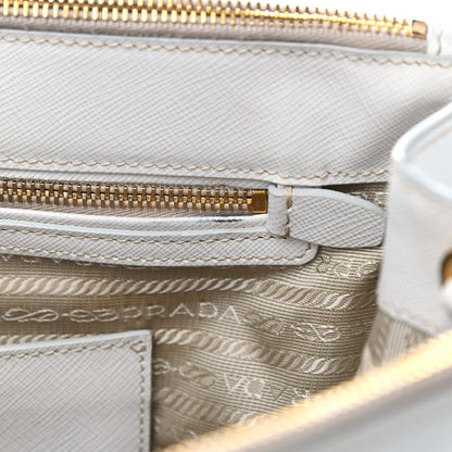 Prada Saffiano Lux Galleria Front Pocket Tote Talco Platino 11 of 18