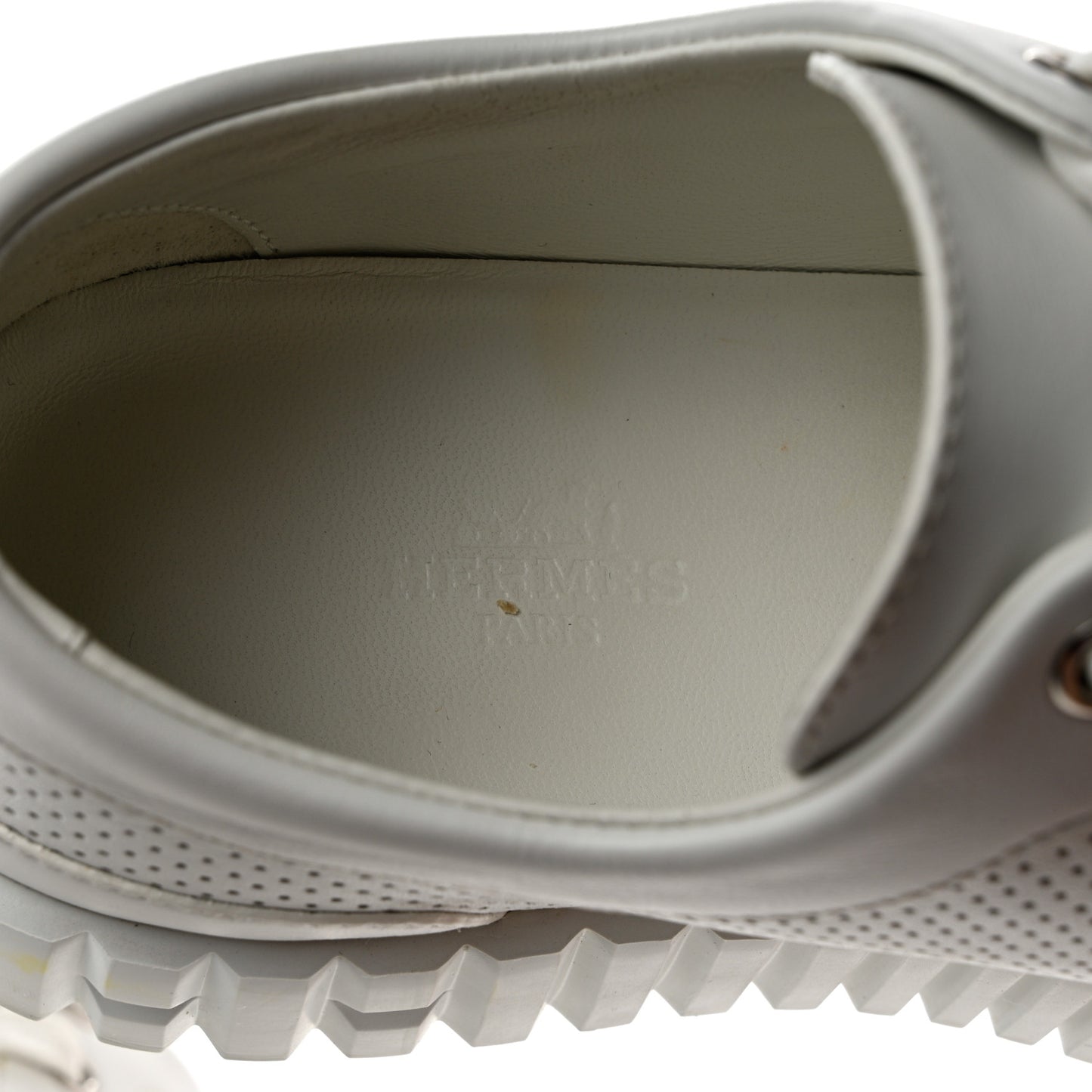 Perforated Calfskin Cross Sneakers 37 White