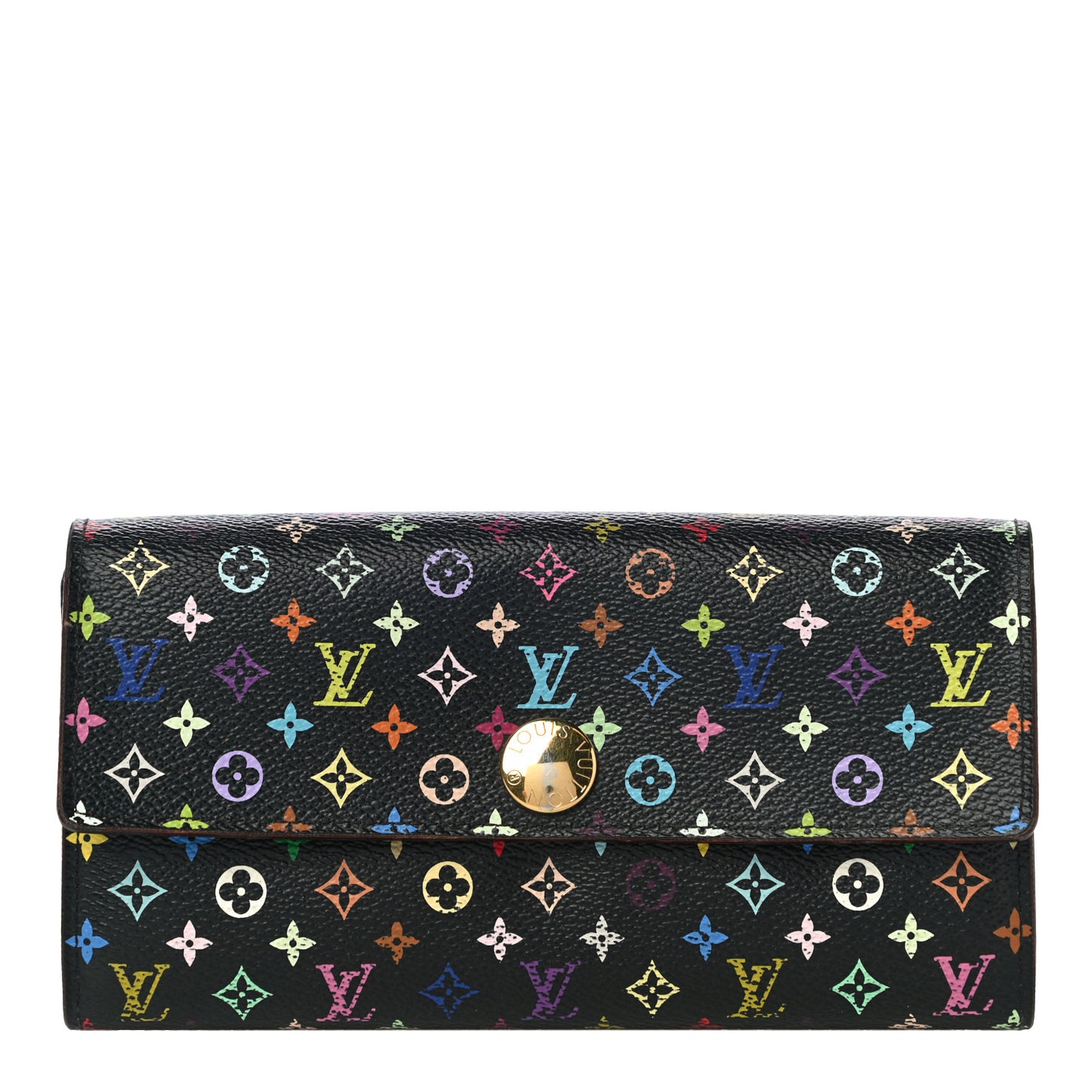 Monogram Multicolor Sarah Wallet Black Bleuet