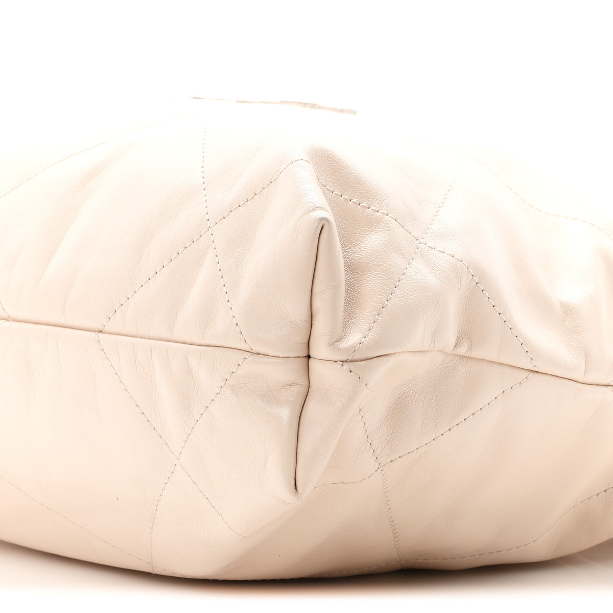 Chanel Shiny Calfskin Quilted Small Chanel 22 Ecru 11 of 11