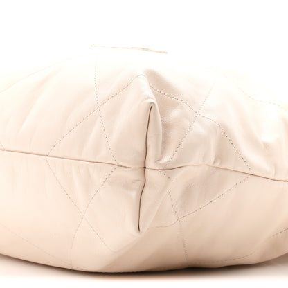 Chanel Shiny Calfskin Quilted Small Chanel 22 Ecru 11 of 11