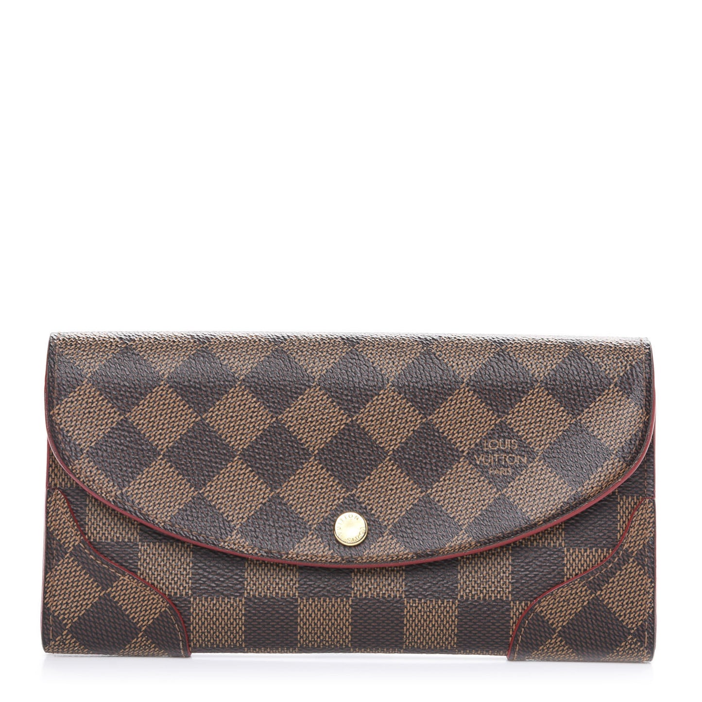 Damier Ebene Caissa Wallet Cherry