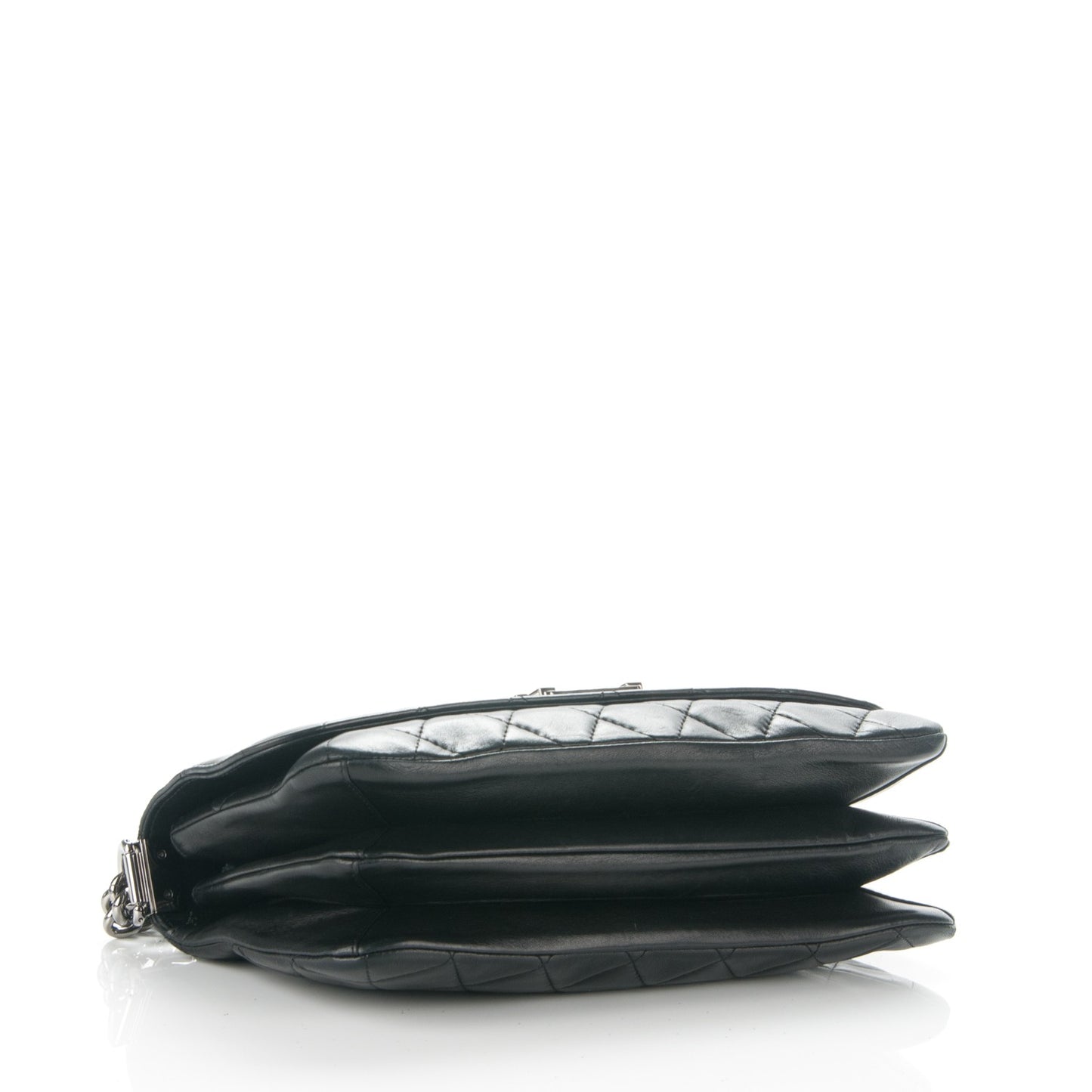 Lambskin Quilted Soft Boy Flap Black