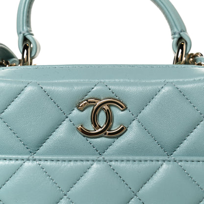 Chanel Lambskin Quilted Small Trendy CC Bowling Bag Light Blue 7 of 12