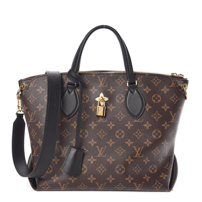 Louis Vuitton Monogram Flower Zipped Tote MM Black 1 of 11